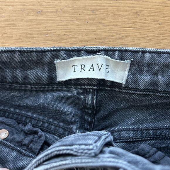 TRAVE Colette Midrise Kick Flare Raw Hem Jeans - Picture 5 of 10